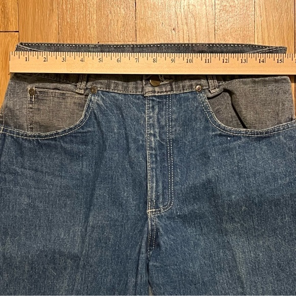 Vintage 80s Cotler Made in USA Mens Two Tone Cowboy Western Blue Jeans 30x26.5 - Picture 8 of 12